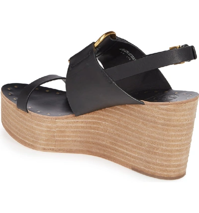 Shop Tory Burch Ravello Platform Wedge In Perfect Black