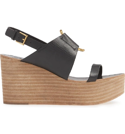 Shop Tory Burch Ravello Platform Wedge In Perfect Black