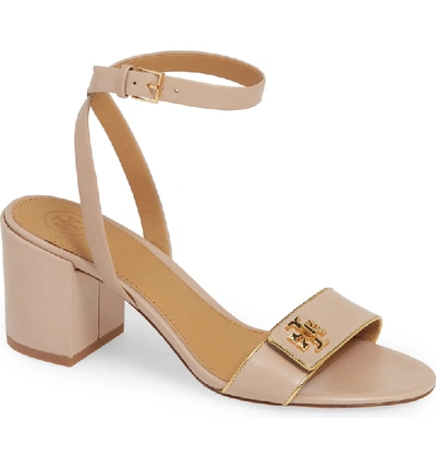 Tory Burch Women's Kira Block Heel Sandals In Light Taupe/ Gold | ModeSens