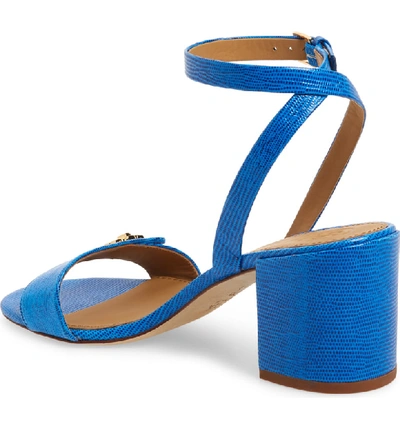 Kira Block Heel Sandal In Bright Tropical Blue