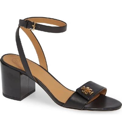 Tory Burch Women's Kira Block Heel Sandals In Perfect Black Patent Leather  | ModeSens