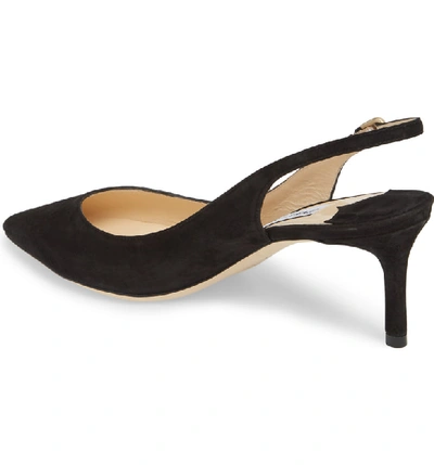 Shop Jimmy Choo Erin Suede Slingback Pump In Black