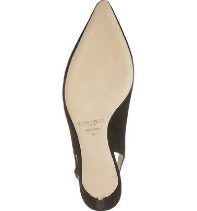 Shop Jimmy Choo Erin Suede Slingback Pump In Black