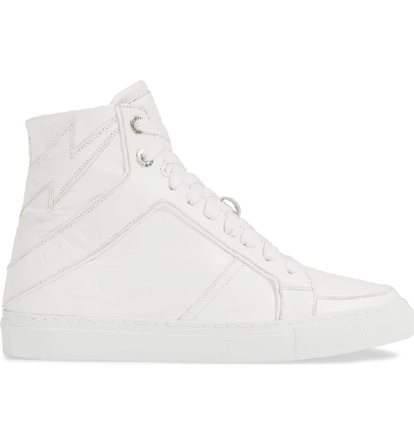 zadig and voltaire white high tops