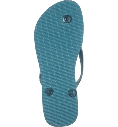 Shop Havaianas 'slim' Flip Flop In Mineral Blue