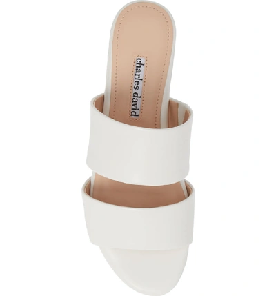 Shop Charles David Slide Sandal In Bone