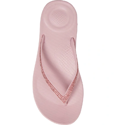 Shop Fitflop Iqushion(tm) Splash Crystal Flip Flop In Pink Nectar