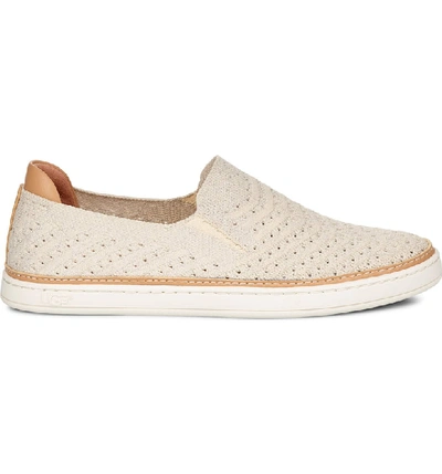 Ugg Women's Sammy Chevron Metallic Knit Slip-on Sneakers In Jasmine Suede |  ModeSens