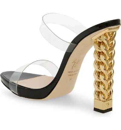 Shop Giuseppe Zanotti X Rita Ora Transparent Strap Sandal In Black