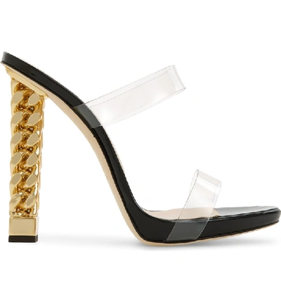 Shop Giuseppe Zanotti X Rita Ora Transparent Strap Sandal In Black