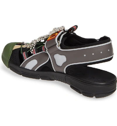 Shop Gucci Tinsel Sport Sandal In Black