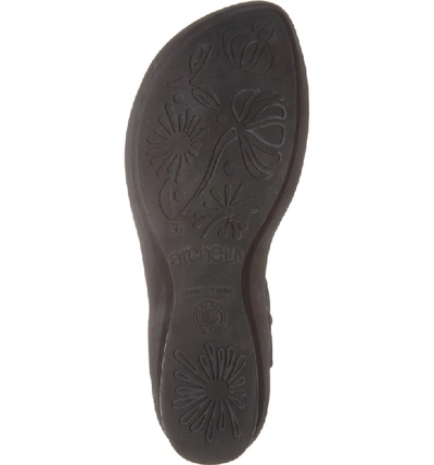 Shop Arche 'satia' Sandal In Black Nubuck Leather