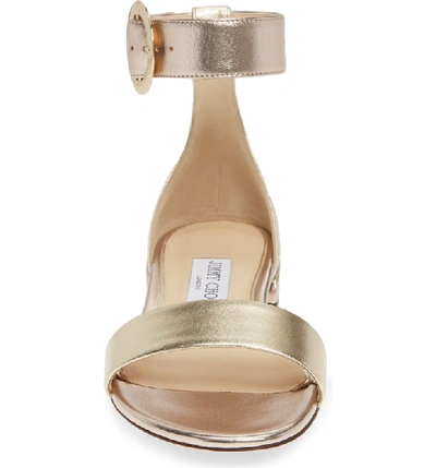 Shop Jimmy Choo Jaimie Ankle Strap Sandal In Gold Mix