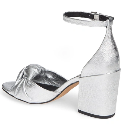 Shop Rebecca Minkoff Capriana Ankle Strap Sandal In Silver Leather