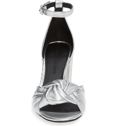 Shop Rebecca Minkoff Capriana Ankle Strap Sandal In Silver Leather