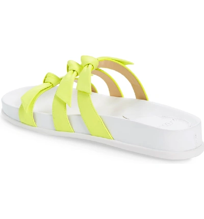 Shop Alexandre Birman Lolita Bow Slide Sandal In Yellow Fluo