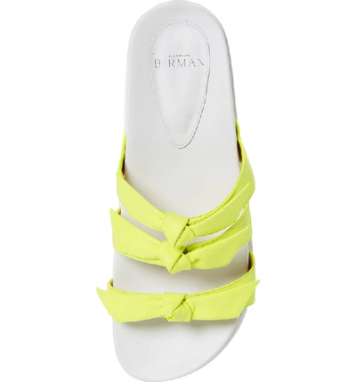 Shop Alexandre Birman Lolita Bow Slide Sandal In Yellow Fluo