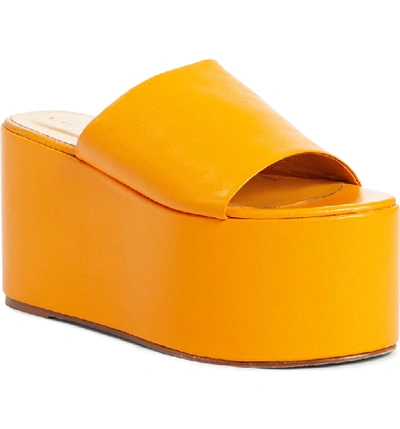 Shop Simon Miller Blackout Platform Sandal In Golden Orange