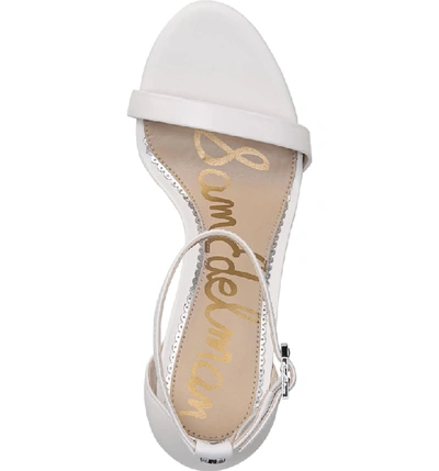 Shop Sam Edelman Ariella Ankle Strap Sandal In Bright White Leather