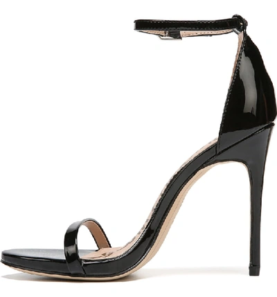 Shop Sam Edelman Ariella Ankle Strap Sandal In Black Patent Leather