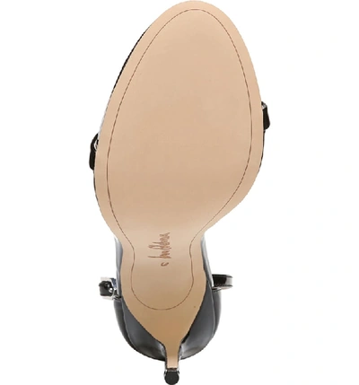 Shop Sam Edelman Ariella Ankle Strap Sandal In Black Patent Leather