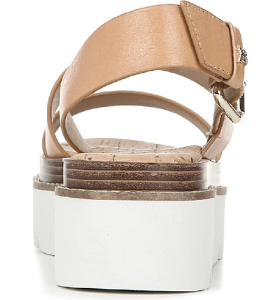 Shop Sam Edelman Rasheed Slingback Platform Sandal In Natural Leather