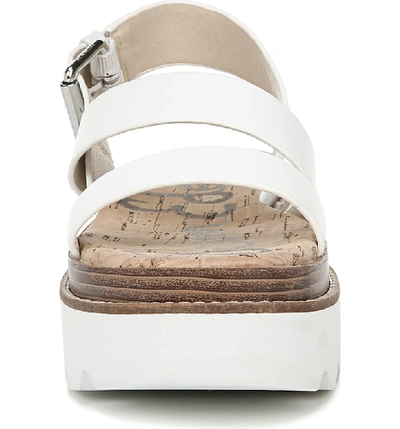 Shop Sam Edelman Rasheed Slingback Platform Sandal In Bright White Leather