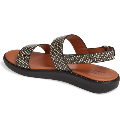 Shop Fitflop Barra Crystal Embellished Sandal In Natural Snake Leather