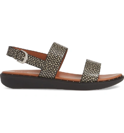 Shop Fitflop Barra Crystal Embellished Sandal In Natural Snake Leather