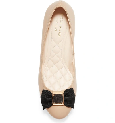 Shop Cole Haan Tali Soft Bow Pump In Nude Leather