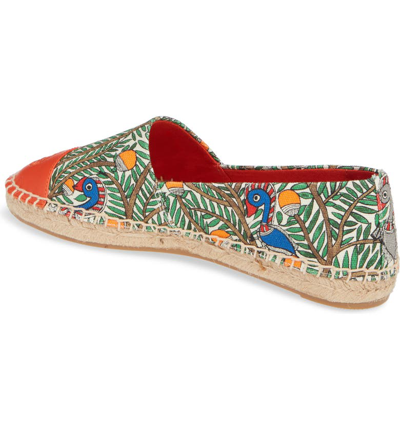 Shop Tory Burch Colorblock Espadrille Flat In Orange/ Spicy Orange