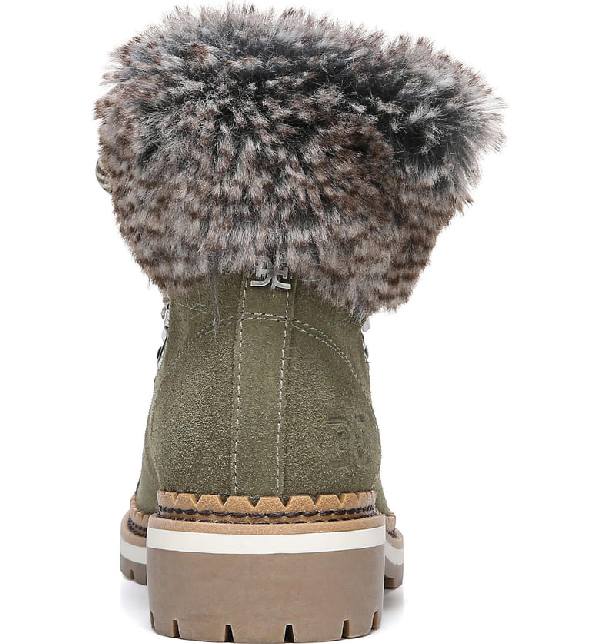 bowen faux fur boot in moss green
