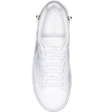 Shop Valentino Net V Sneaker In White