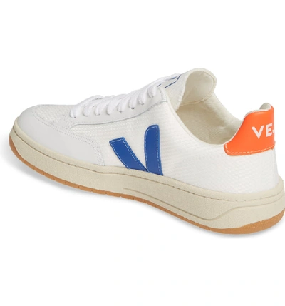 Shop Veja V-12 Sneaker In White Indigo/ Orange
