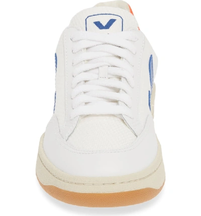 Shop Veja V-12 Sneaker In White Indigo/ Orange