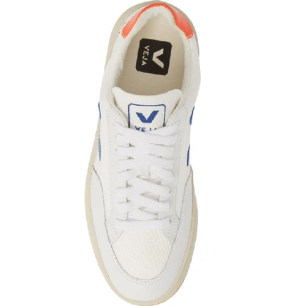 Shop Veja V-12 Sneaker In White Indigo/ Orange