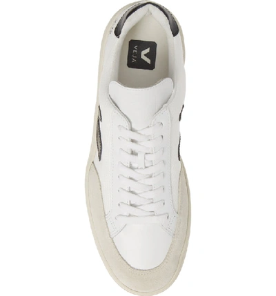 Shop Veja V-12 Sneaker In White Black