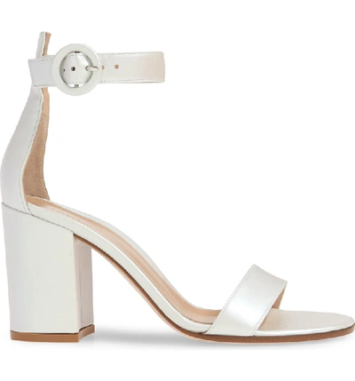 Shop Gianvito Rossi Block Heel Sandal In Aurora White