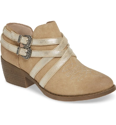 Shop Ariat Sadie Strappy Bootie In Light Tan Suede