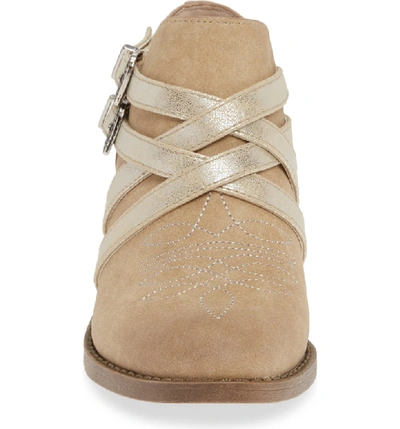 Shop Ariat Sadie Strappy Bootie In Light Tan Suede