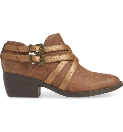 Shop Ariat Sadie Strappy Bootie In Distressed Tan Fabric