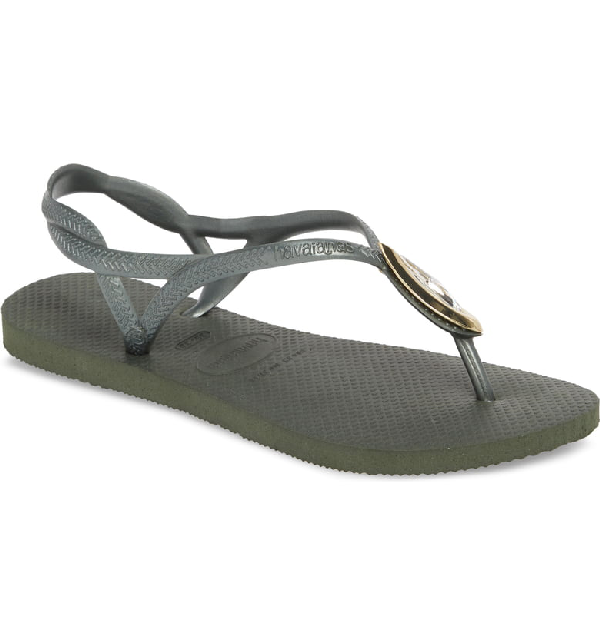 havaianas luna olive green