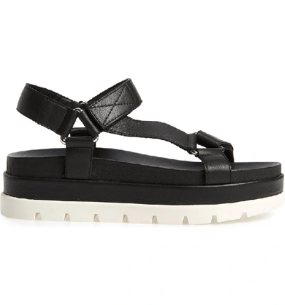 Shop Jslides Blakely Platform Sandal In Black Leather