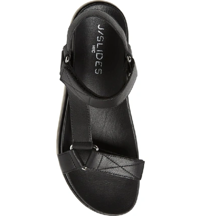 Shop Jslides Blakely Platform Sandal In Black Leather