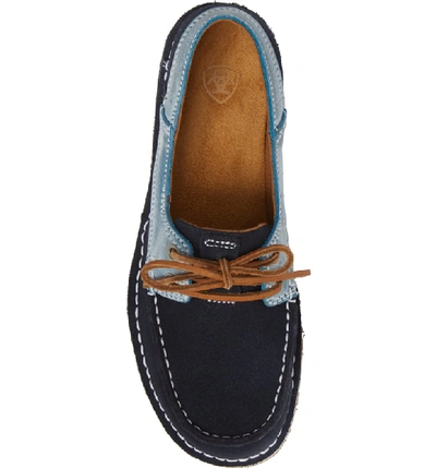 Shop Ariat Cruiser Castaway Loafer In Ice Blue Suede