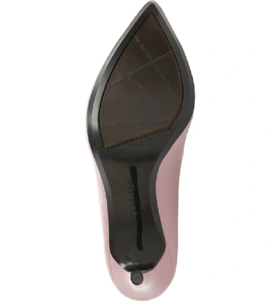 Shop Calvin Klein 'gayle' Pointy Toe Pump In Amethyst Patent Leather
