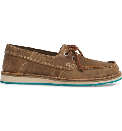 Shop Ariat Cruiser Castaway Loafer In Brown Bomber Leather