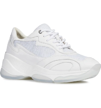 Geox Kirya Sneaker In White Leather | ModeSens