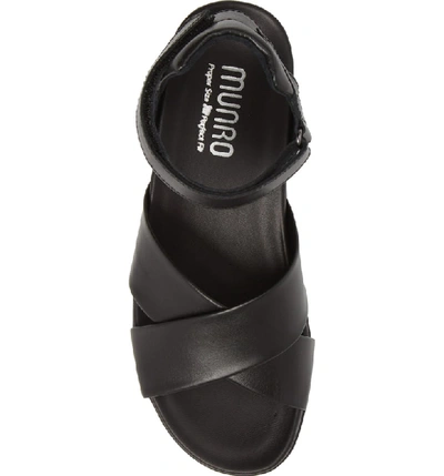Shop Munro Brinn Sandal In Black Leather