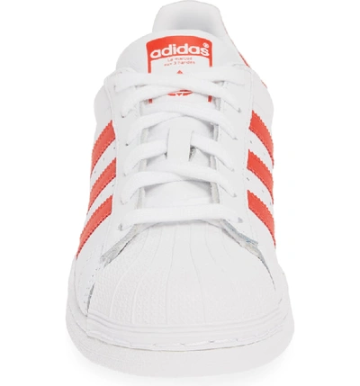 Shop Adidas Originals Superstar Sneaker In White/ Active Red/ Core Black